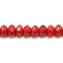 Bamboo mer teinte rouge Rondelle Facette