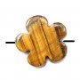  Oeil de tigre string in Flower 20mm x 2pcs