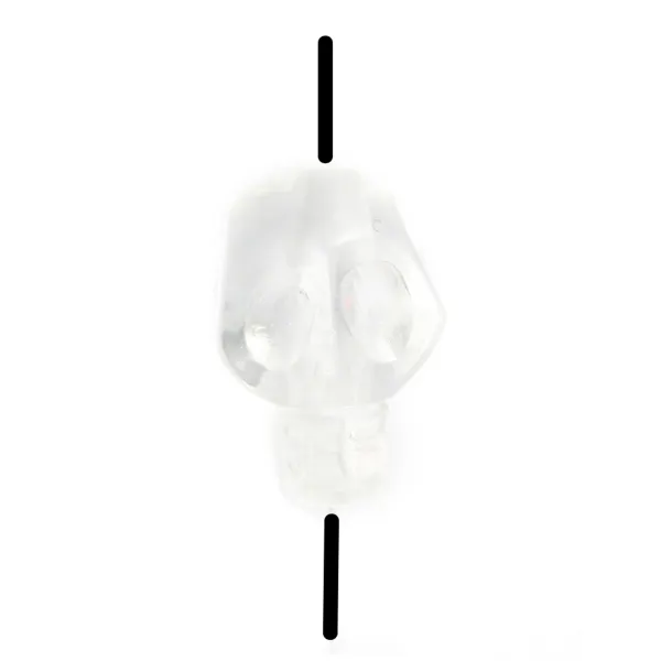Cristal de roche tête de mort 12mm