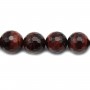 Red tiger stone round section