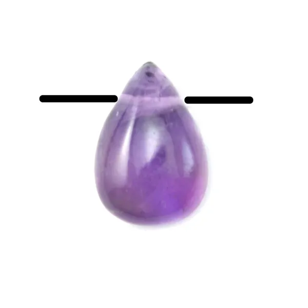 Amethyst Flat Teardrop 7x11mm x 4 pcs