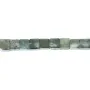 Agate verte et blanche, en forme de cube 4mm x 40cm