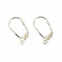 Leverbacks, 925 Sterling Silver  Rhodie 17x9mm x 2pcs