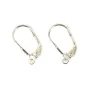 Dormeuse Argent  925 Rhodié 17x19mm X2pcs
