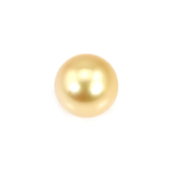 Perle des mers du Sud, dorée, semi-ronde, 11.5-12mm x 1pc