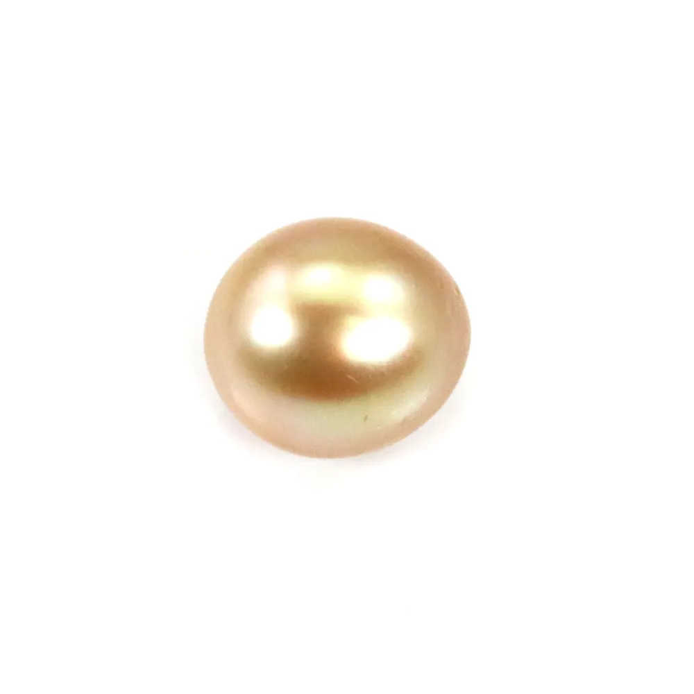 Perle des mers du Sud, dorée, semi-ronde, 12-12.5mm x 1pc