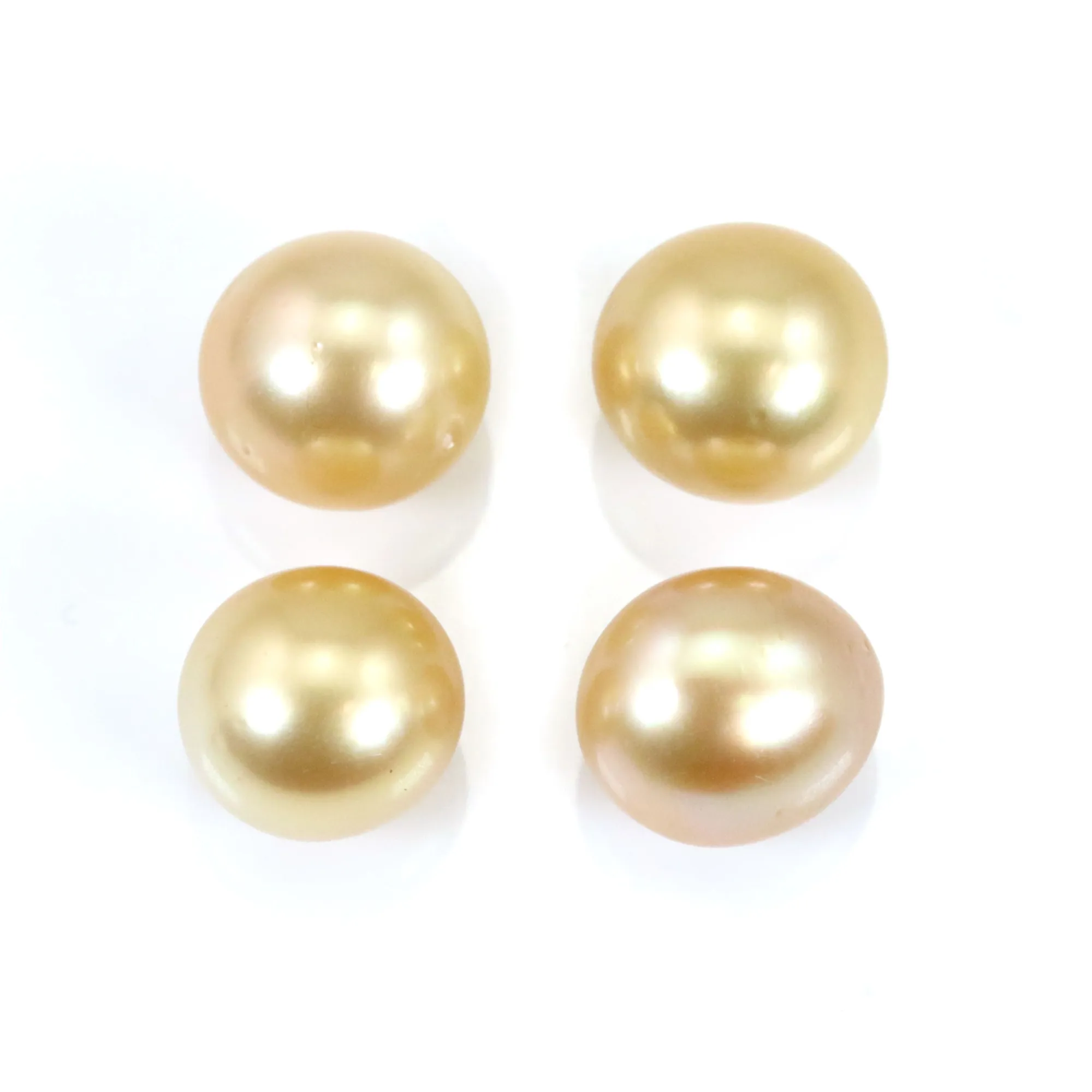 South Sea pearl, golden, half-round, 12-12.5mm | Professional Sales