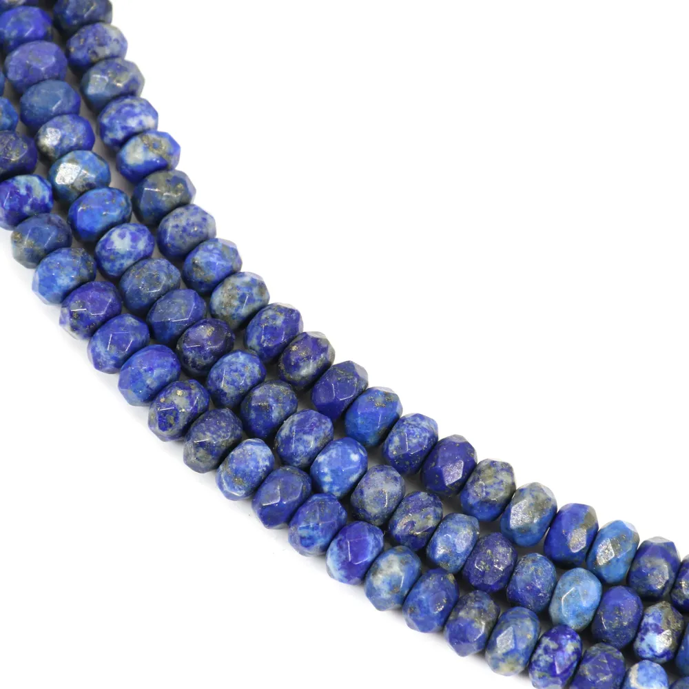 Lapis lazuli rondelle facette 5x7mm x 40cm