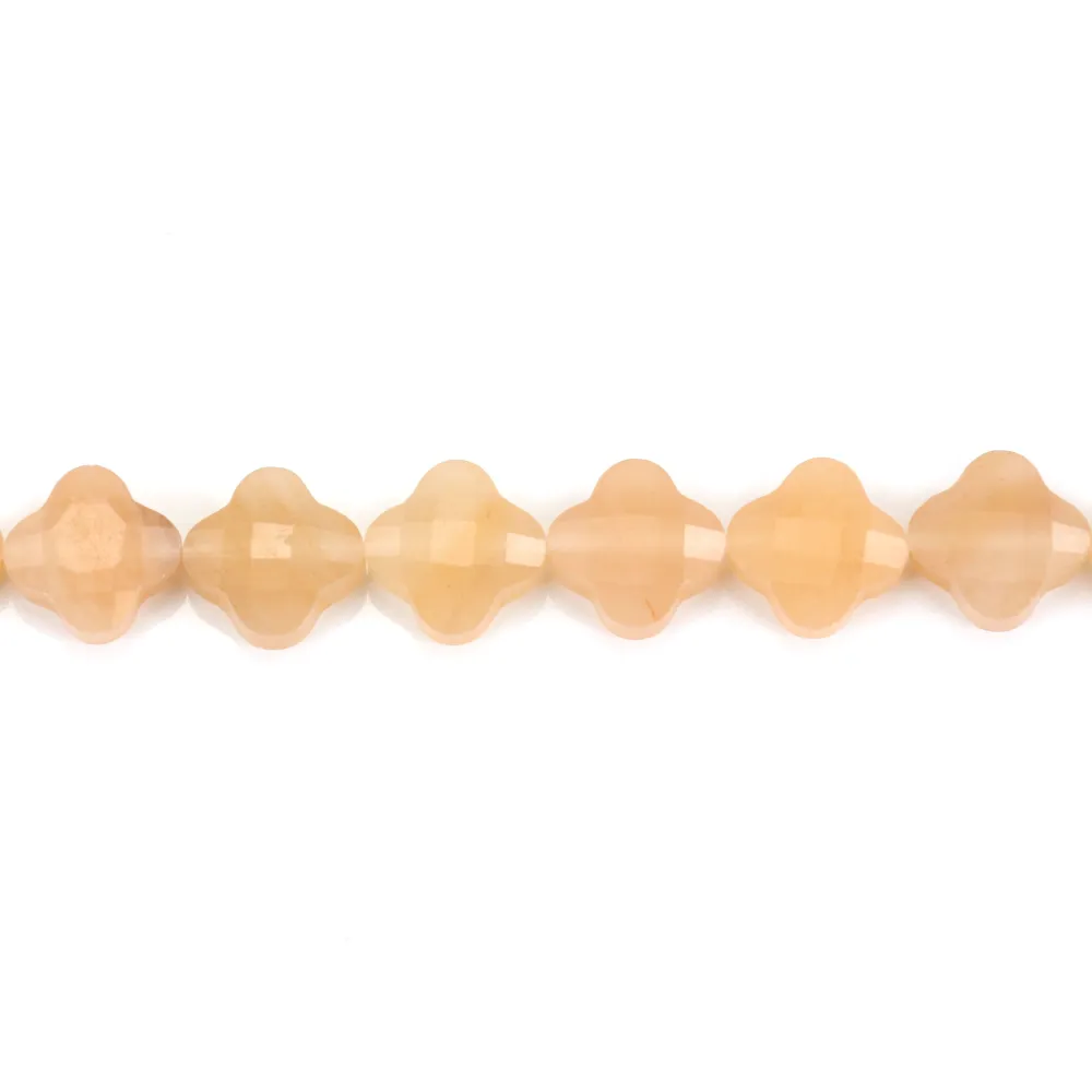 Aventurine Orange Trèfle 13mm x 39cm