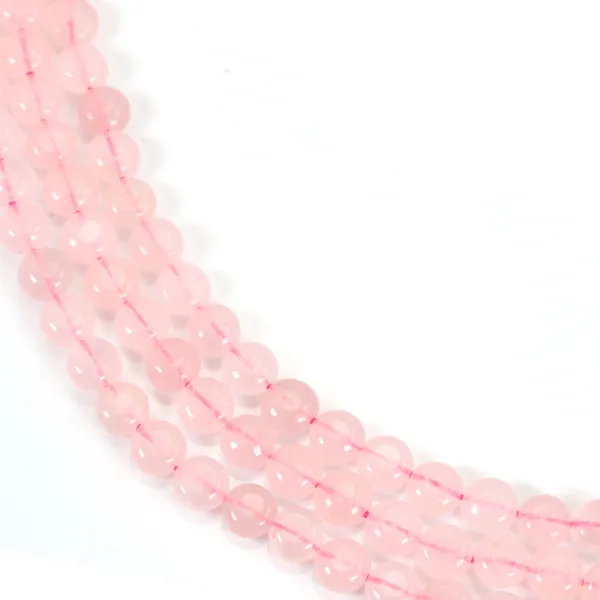 Rose Quartz Flat Round 8mm x 40 cm 