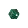 Malaquita facetada cabujón hexagonal 10mm x 1ud