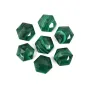 Malachite faceted hexagon cabochon 10mm x 1pc