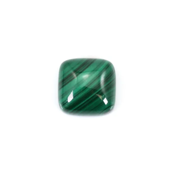 Square Malachite cabochon 9mm x 1pc