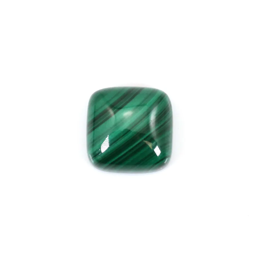 Cabochon quadrato di malachite 9mm x 1pc
