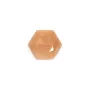 Cabujón Piedra de luna naranja hexágono facetado 10mm x 1pc