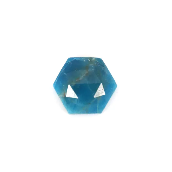 Cabochon Apatite hexagone facetté 10mm x 1pc