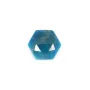 Cabujón hexagonal facetado de apatita 10mm x 1ud