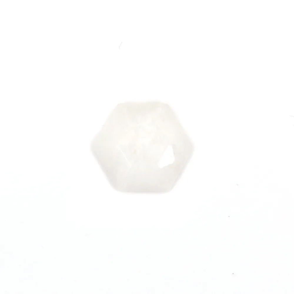 Cabochon Gemstone Moon hexagon faceted 10mm x 1pc