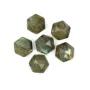 Cabochon Labradorite hexagone facetté 10mm x 1pc