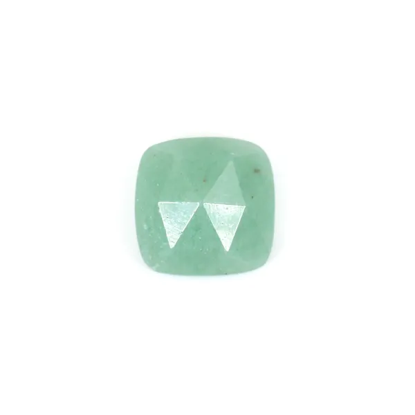 Cabochão quadrado facetado de aventurina 9 mm x 1 unidade