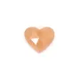 Cabujón Piedra de luna naranja corazón facetado 9x10mm x 1pc