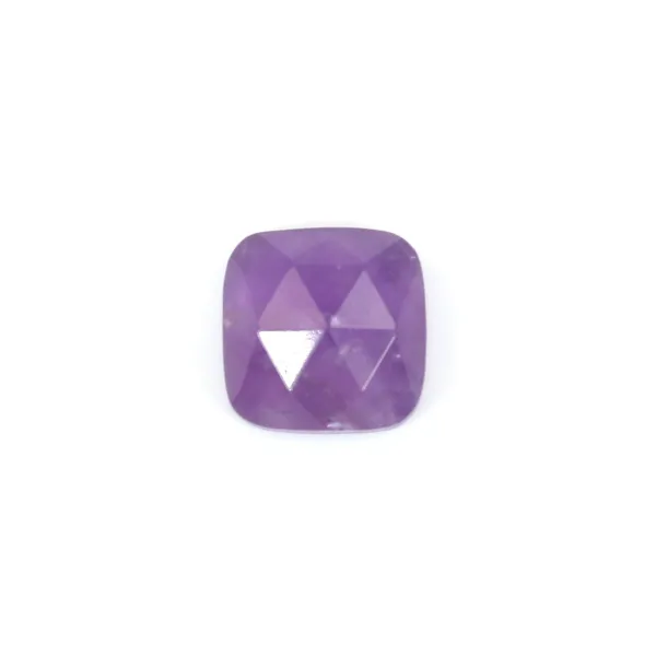 Ametista sfaccettata quadrata cabochon 9 mm x 1 pezzo