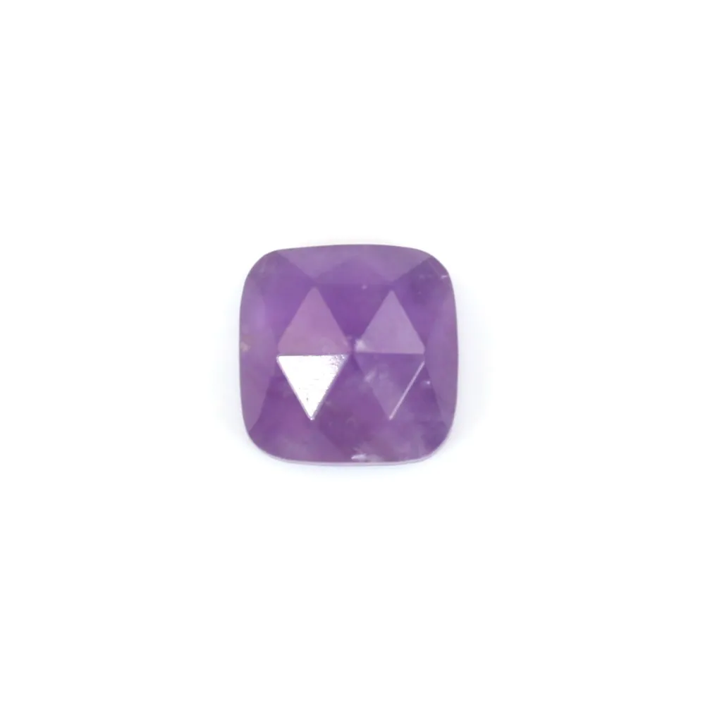 Cabochon Améthyste carré facetté 9mm x 1pc