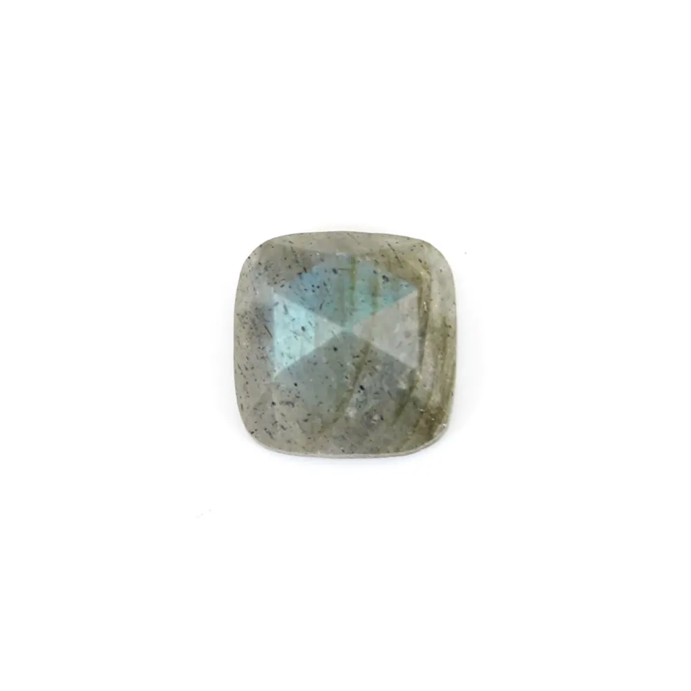 Cabochon Labradorite carré facetté 9mm x 1pc