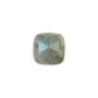Square faceted Labradorite cabochon 9mm x 1pc