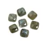 Square faceted Labradorite cabochon 9mm x 1pc