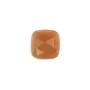 Cabochon Pedra da lua laranja quadrado facetado 9mm x 1pc