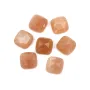 Square Faceted Orange Moonstone Cabochon 9mm x 1pc