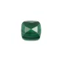 Square faceted Malachite cabochon 9mm x 1pc