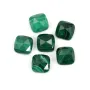 Square faceted Malachite cabochon 9mm x 1pc