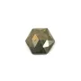 Pirite sfaccettata esagonale cabochon 10mm x 1pc