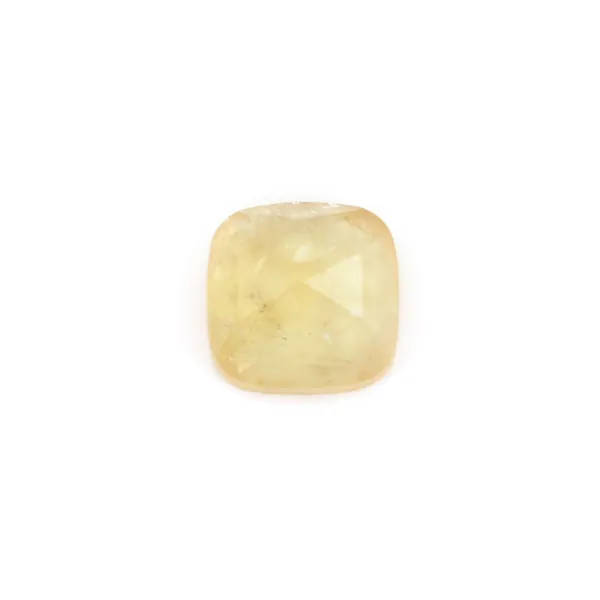 Square faceted Citrine cabochon 9mm x 1pc