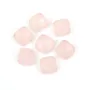 Square faceted rose quartz cabochon 9mm x 1pc