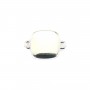 Espaçador para cabochão quadrado 9mm - Prata 925 x 1pc