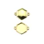 Intercalaire pour cabochon hexagone 10mm - Doré x 1pc