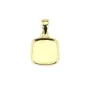 Ciondolo quadrato porta cabochon 9mm - Oro x 1pc