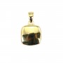 Pendentif support pour cabochon carré 9mm - Doré x 1pc