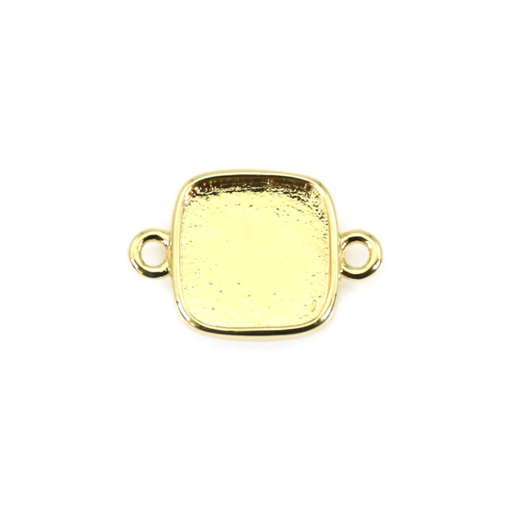 Intercalaire pour cabochon carré 9mm - Doré x 1pc