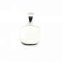 Pendentif support cabochon carré 9mm - Argent 925 x 1pc