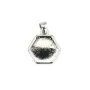 Portaciondolo per cabochon esagonale da 10 mm - Argento x 1 pz
