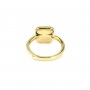 Bague réglable pour cabochon carré 9mm - Doré x 1pc