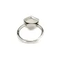 Verstellbarer Ring für 10mm Hexagon-Cabochon - Silber x 1St