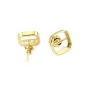 Orecchino per cabochon quadrato da 9 mm - Oro x 2 pezzi