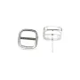 Orecchino per cabochon quadrato 9 mm - Argento 925 x 2 pezzi
