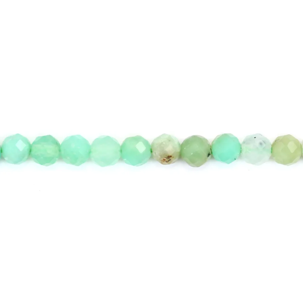 Chrysoprase redondo facetado 4mm x 6pcs