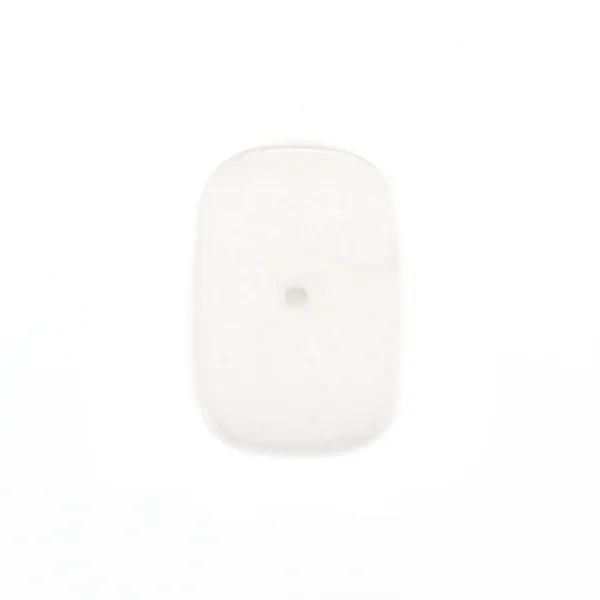 White Jade rectangle cabochon 13.5x20mm x 1pc